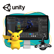 Мир игр на Unity 2D на популярном движке + AI-помощники - КИБЕРшкола программирования для детей, компьютерные курсы для школьников, начинающих и подростков - KIBERone г. Бийск